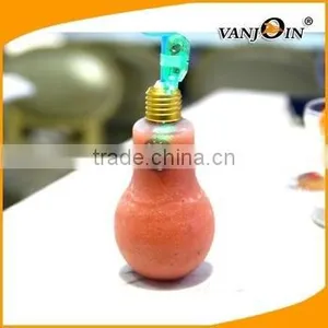 500ml PET Plastic Light Bulb Cups /lightbulb Shaped Boba Tea Cup BPA Free thumbnail-1
