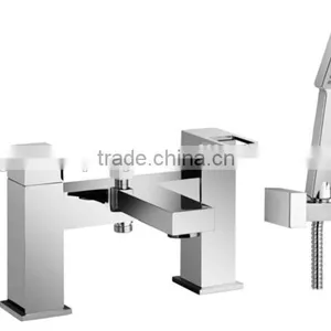 Bathroom Taps Chrome Bath Shower Mixer Tap With Hand Held Shower Head thumbnail-1