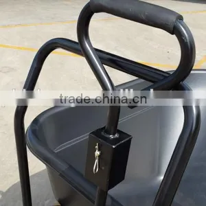 Four Wheels Plastic Tray 130L Wheelbarrow Cart thumbnail-5