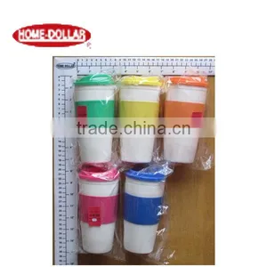 16OZ 450ML WITH LID AND SILICON BAND PP COFFEE MUG thumbnail-1