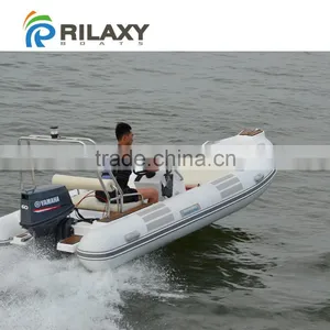 Rigid Inflatable Fiberglass Pontoon Boat thumbnail-1