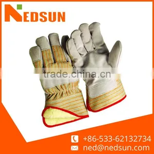 Warm Full Lining Cow Leather Durable Gloves thumbnail-1