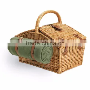 2017 Large Empty Hotsale Wicker Picnic Baskets With Lid thumbnail-1