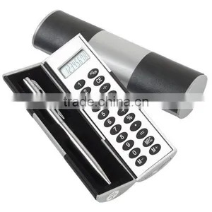 Promotional Small Pocket Calculator With Pen thumbnail-1