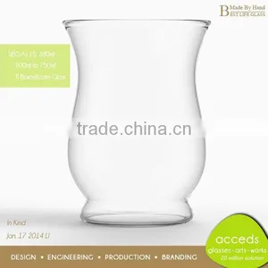 Mouthblown Pyrex Glass Tumbler With Round Bottom thumbnail-5
