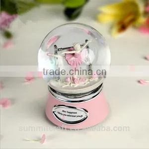Ballerina Snow Globe Resin Musical Valentine's Day Snow Globe thumbnail-3