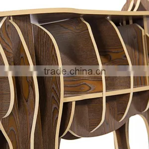 MDF Christmas Creative Furniture Deer Table Bookshelves Puzzle thumbnail-4