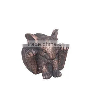 Cast Iron Vivid Metal Rabbit Statue thumbnail-1