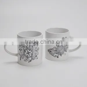 DIY Cermaic Mugs for Promotion, 11oz Stoneware Mug With Special Pens thumbnail-3