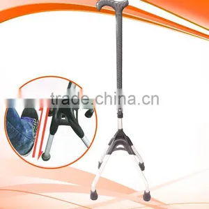 4 LEGS ALUMINUM QUAD CANE With T-Handle and Small Base MADE IN TAIWAN thumbnail-1