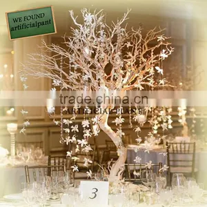 WF-777 Fashion Crystal Silver Manzanita Tree Wedding Table Decoration Wedding Centerpieces 40" thumbnail-1