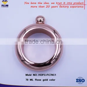 OEM Custom Wholesale Embossed Promotion Engraved Logo Stainless Steel Hip Flask thumbnail-1
