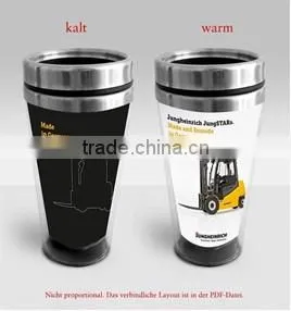 Color Changing Stainless Steel Hot and Cold Water Bottle thumbnail-3
