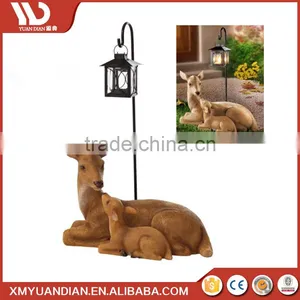 New Inventions In China Art Work Deer Resin Craft Outdoor Led Lighting Solar Light 2017 thumbnail-3