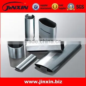Wrough Stainless Steel Oval U Channel Pipe / Inox Oval U Shape Slot Tube thumbnail-3