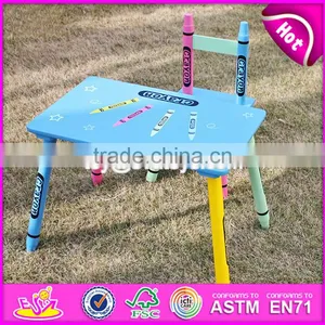 2017 New Design Kindergarten Wooden Table and Chairs for Toddlers W08G217 thumbnail-3