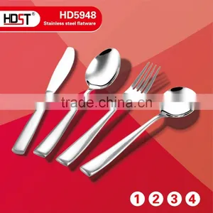 Fan Shaped Handle Spoon Fork and Knife; 4ps UAE Marketing Cutlery thumbnail-5
