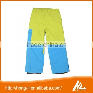 Fashion Style Breathable Windproof Waterproof Yellow and Blue Outdoor Ski Pants thumbnail-2