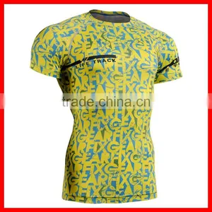 2015 Professional Fitness Wear Black Compression Shirt for Training/Yoga thumbnail-4