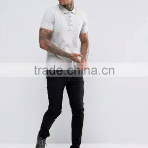 New Design High Quality Casual Summer Plain 180g 100% Cotton Short Sleeve Logo Embroidery Mens POLO T-Shirt thumbnail-4