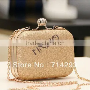 New Elegant Mini Evening Bag Clutch Women's Lady Shinning Bag Purse Wallet Golden/Blue 16711 thumbnail-1