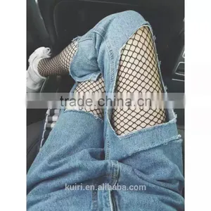 WS-49 Lady Women Sexy Pantyhose Mesh Fishnet Nylon Tights Long Stocking Jacquard Step Foot Seam Pantyhose High Over Knee Socks thumbnail-4