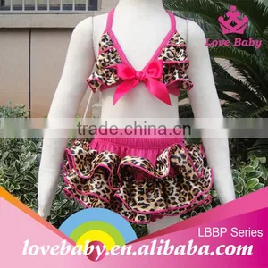 New Arrival Lovebaby Leopard Print Swimming Cute Kids Bathers With Bowknot thumbnail-1