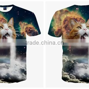 Ebay Hot Sale 3D Animal Printed T Shirts for Men Flash-cat Printed 3D T-Shirts Short Sleeve thumbnail-3