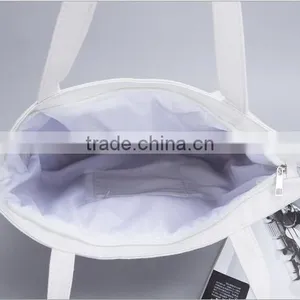 Wholesale Top Zipper Canvas Shopping Custom Bag for Women thumbnail-2