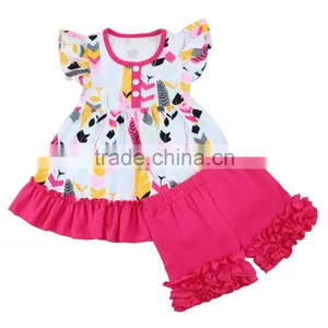 Baby Girls Cotton Ruffle Outfits Owl Dress Kids Boutique Outfit Toddler Girl Clothes thumbnail-3