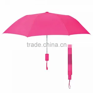 42" Arc Neon Telescopic Automatic Folding Umbrella - Nylon Material, Matching Sleeve and Handle and Comes With Your Logo thumbnail-5