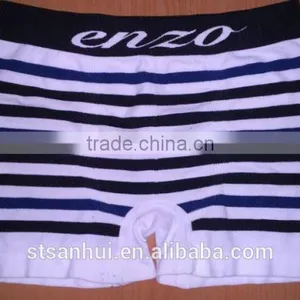 Sexy Hot Men's Basic Stripe Printing Seamless Boxer Underwear thumbnail-1