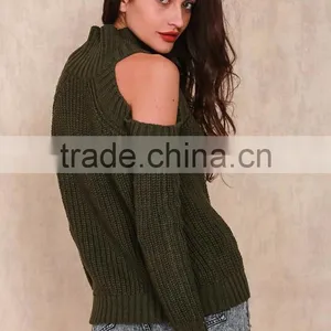Turtleneck off Shoulder Knitted Sweater Women Autumn Fashion Tricot Pullover Jumpers Winter Sexy Oversized Sweater thumbnail-6