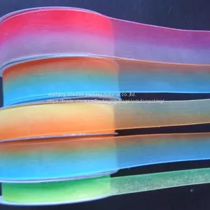 Wholesale High Quality Colorful Rainbow Sheer Organza Ribbon thumbnail-2