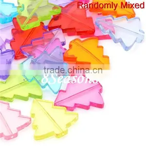 Wholesale Mixed Christmas Tree Charm Acrylic Beads thumbnail-1