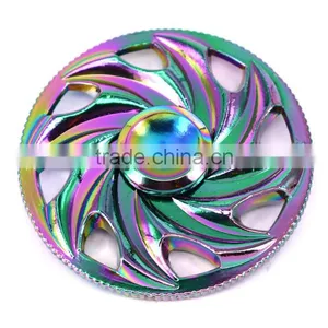 Rainbow Colorful Fidget Hand Spinner Toy Stress Reducer, High Speed Focus Toy for Relieving ADHD, Anxiety EDC Tri-Spinner thumbnail-4