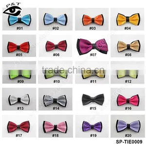 12.5x6.5CM Fancy Polyster Bow Tie British Style Solid Bowtie for Bridegroom Wedding Dress thumbnail-1