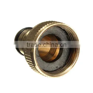 3/4 Solid Brass Threaded Tap Garden Hose Connect Adaptor Tap Snap Fitting Pipe thumbnail-4