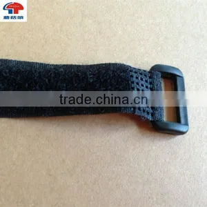 Red and Black Adjustable Hook and Loop Fastener Tape With Buckle thumbnail-5