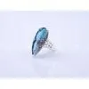 Fashion Silver Marcasite Rings Jewelry With Turquoise Gemstone R-ST002-R-3 thumbnail-1
