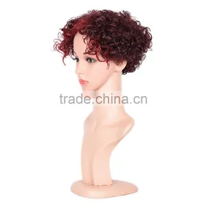 Large Stocks! Short Hair Wig, Synthetic Hair Wigs, Short Dark Brown Cosplay Hair Wig thumbnail-6