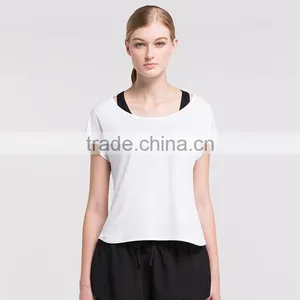Women's Sports Base Layer Short Sleeve Tee Running/Yoga Shirt thumbnail-2