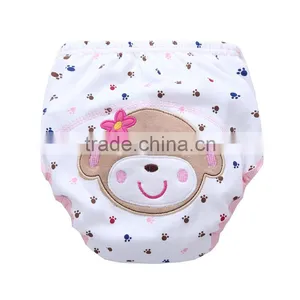 Lovely Monkey Footprints Design Waterproof Baby Cloth Nappy Diaper thumbnail-1