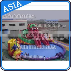 Giant Inflatable Aqua Park,Water Slide With Swimming Pool , Water Park Games thumbnail-1