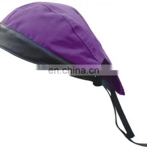 HMB-901AF12 FABRIC LEATHER BAND SKULL CAP DURAG HEAD WRAP BANDANA SKULLCAP HATS SCARF thumbnail-1