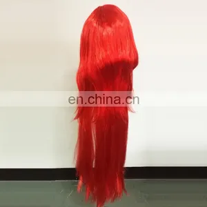 Fashion Synthetic Hair Wigs Red Colored Cosplay Party Wigs thumbnail-3