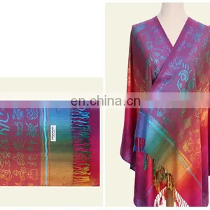 Many In Stock/Custom-make Your Own Design Jacquard Knitted Wool Scarf Pashmina Shawl thumbnail-3