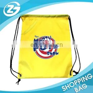 Small Size Cheap New Year Promotion Black Polyester Draw String Backpacks for Kids thumbnail-5