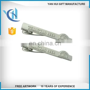Custom Logo Silver Tie Clips thumbnail-3