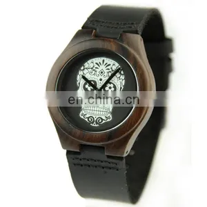 Latest Japanese Movement Wood Watch Mens Watch Skull Watch thumbnail-1